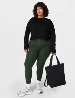 Sweaty Betty After Class Crop Sweatshirt - Black -The Sports Edit Store sweaty betty after class crop sweatshirt black sb5622c 3