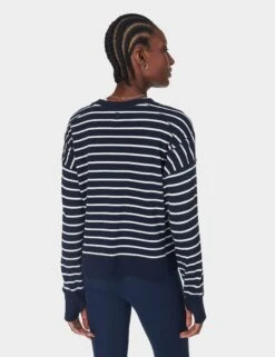 Sweaty Betty After Class Crop Sweatshirt - Navy White Stripe 11 Sweaty Betty After Class Crop Sweatshirt - Navy White Stripe -The Sports Edit Store sweaty betty after class crop sweatshirt navy white stripe sb5622c 2