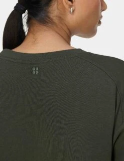 Sweaty Betty After Class Crop Sweatshirt - Nori Green 10 Sweaty Betty After Class Crop Sweatshirt - Nori Green -The Sports Edit Store sweaty betty after class crop sweatshirt nori green sb5622c 3