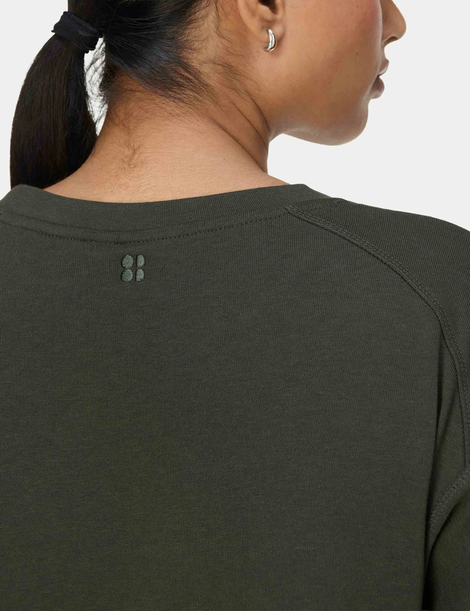 Sweaty Betty After Class Crop Sweatshirt - Nori Green 5 Sweaty Betty After Class Crop Sweatshirt - Nori Green - Image 3