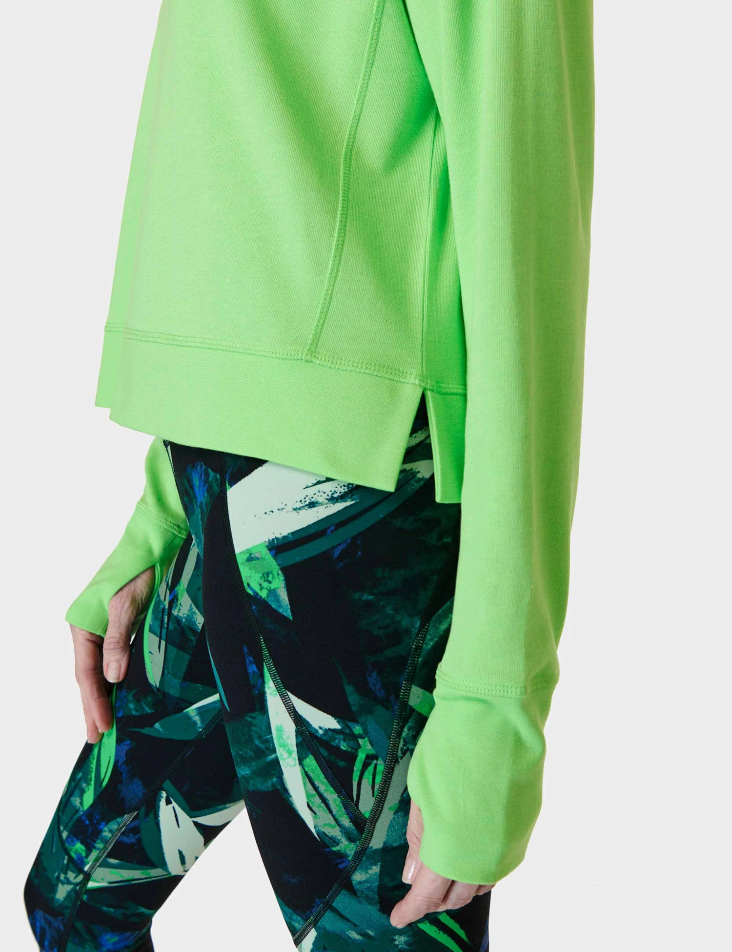 Sweaty Betty After Class Crop Sweatshirt - Zest Green 7 Sweaty Betty After Class Crop Sweatshirt - Zest Green - Image 5