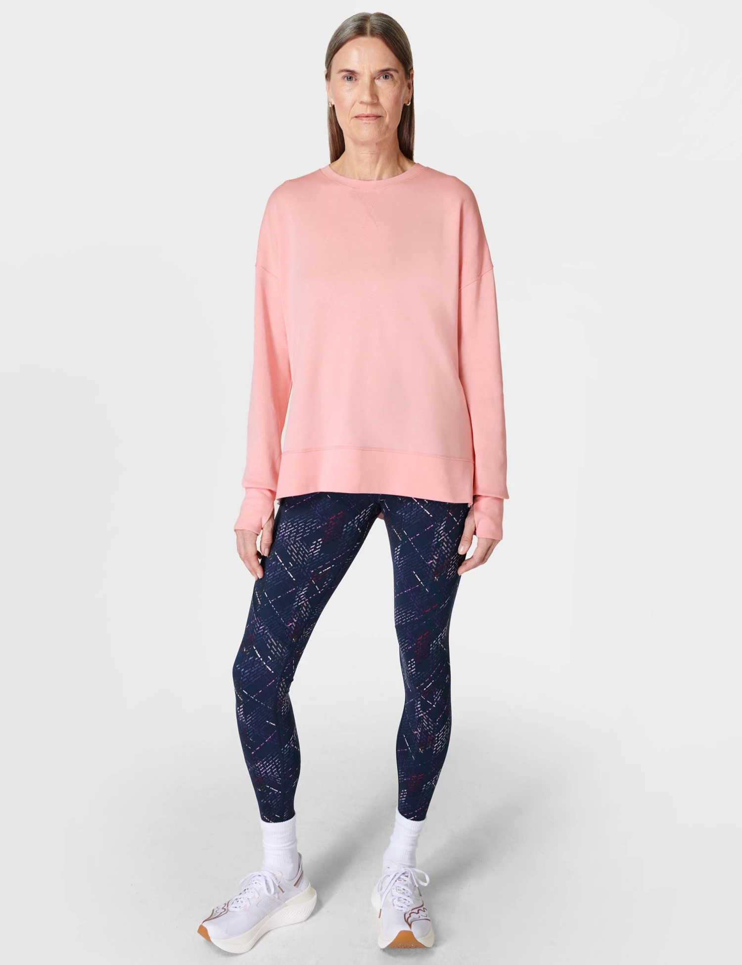 Sweaty Betty After Class Longline Sweatshirt in Soft Pink 7 Sweaty Betty After Class Longline Sweatshirt in Soft Pink - Image 5