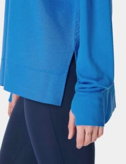 Sweaty Betty After Class Longline Sweatshirt - Tidal Blue 11 Sweaty Betty After Class Longline Sweatshirt - Tidal Blue -The Sports Edit Store sweaty betty after class longline sweatshirt tidal blue sb8985 6