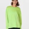 Sweaty Betty After Class Longline Sweatshirt - Zest Green -The Sports Edit Store sweaty betty after class longline sweatshirt zest green sb8985 1