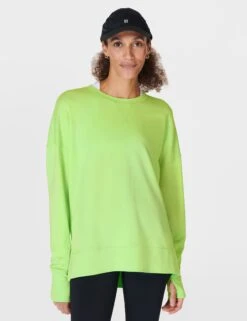 Sweaty Betty After Class Longline Sweatshirt - Zest Green