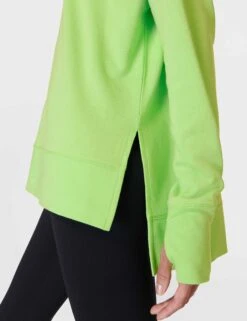Sweaty Betty After Class Longline Sweatshirt - Zest Green -The Sports Edit Store sweaty betty after class longline sweatshirt zest green sb8985 6