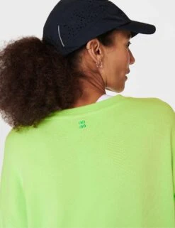 Sweaty Betty After Class Longline Sweatshirt - Zest Green -The Sports Edit Store sweaty betty after class longline sweatshirt zest green sb8985 7