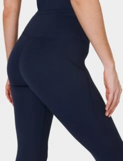 Sweaty Betty All Day 7/8 Leggings - Navy Blue -The Sports Edit Store sweaty betty all day 7 8 leggings navy blue sb965178 4274 4