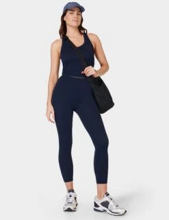 Sweaty Betty All Day 7/8 Leggings - Navy Blue -The Sports Edit Store sweaty betty all day 7 8 leggings navy blue sb965178 4274 6