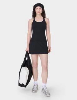 Sweaty Betty All Day Skort - Black -The Sports Edit Store sweaty betty all day skort black sb10060 4