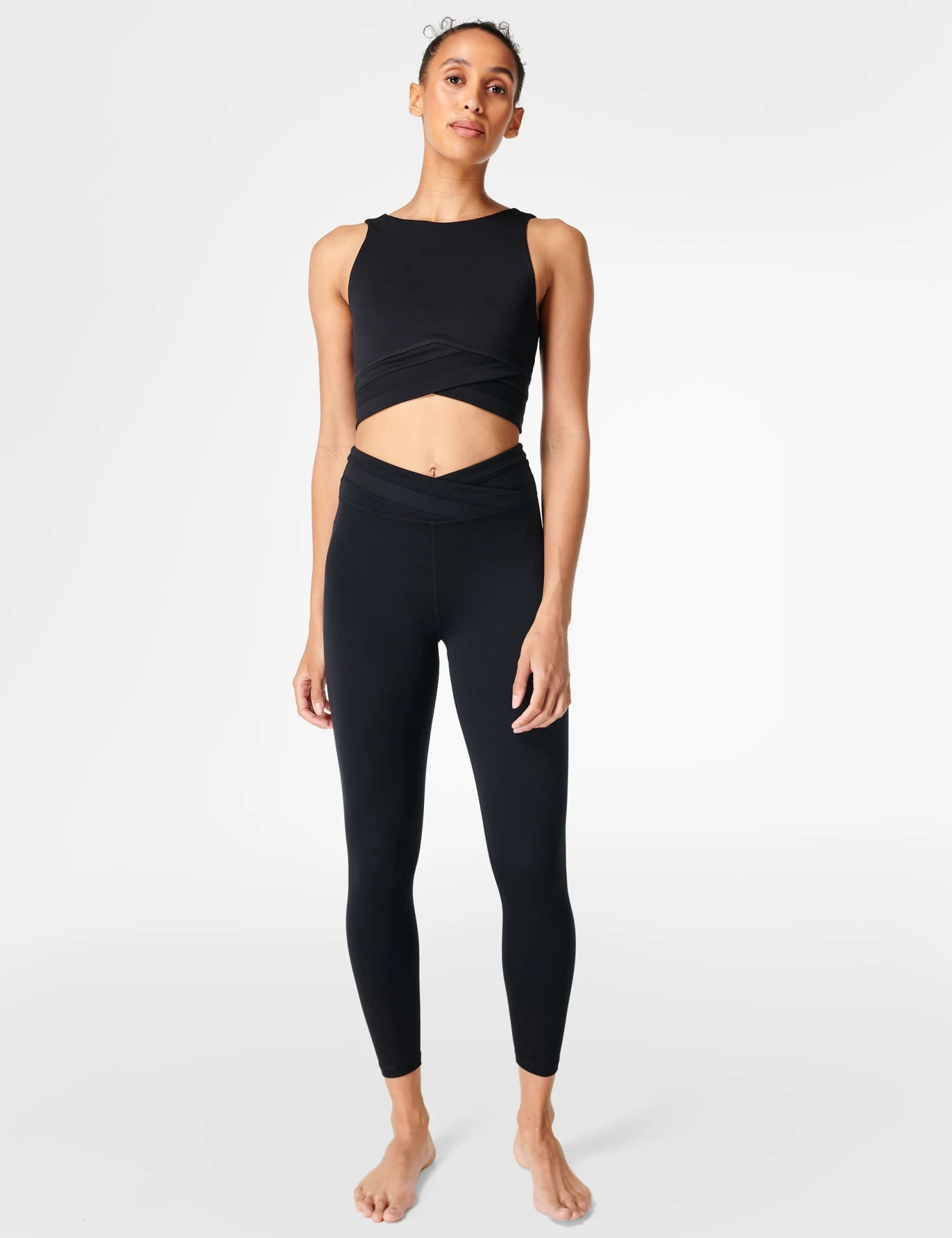 Sweaty Betty All Day Wrap Waist Tank - Black 9 Sweaty Betty All Day Wrap Waist Tank - Black - Image 7
