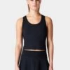 Sweaty Betty Athlete Crop Seamless Gym Vest - Black 2 Sweaty Betty Athlete Crop Seamless Gym Vest - Black -The Sports Edit Store sweaty betty athlete crop seamless gym vest black sb6545c 1