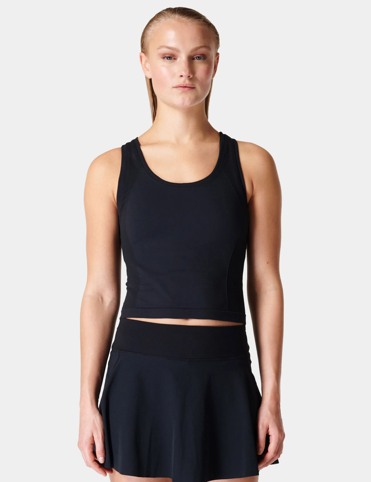Sweaty Betty Athlete Crop Seamless Gym Vest - Black 3 Sweaty Betty Athlete Crop Seamless Gym Vest - Black