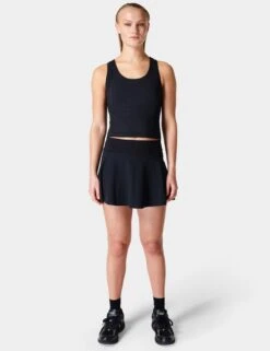 Sweaty Betty Athlete Crop Seamless Gym Vest - Black 9 Sweaty Betty Athlete Crop Seamless Gym Vest - Black -The Sports Edit Store sweaty betty athlete crop seamless gym vest black sb6545c 5