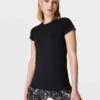 Sweaty Betty Athlete Seamless Gym T-Shirt - Black -The Sports Edit Store sweaty betty athlete seamless gym t shirt black sb6546 1