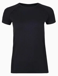 Sweaty Betty Athlete Seamless Gym T-Shirt - Black -The Sports Edit Store sweaty betty athlete seamless gym t shirt black sb6546 2