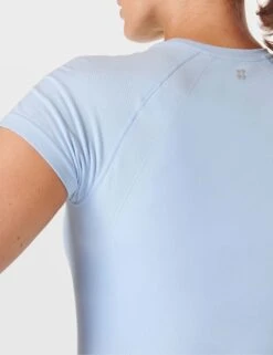 Sweaty Betty Athlete Seamless Gym T-Shirt - Breeze Blue -The Sports Edit Store sweaty betty athlete seamless gym t shirt breeze blue sb6546 7