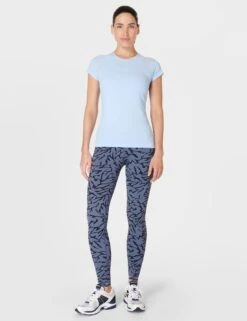 Sweaty Betty Athlete Seamless Gym T-Shirt - Breeze Blue -The Sports Edit Store sweaty betty athlete seamless gym t shirt breeze blue sb6546 9