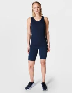 Sweaty Betty Athlete Seamless Gym Vest - Navy Blue 11 Sweaty Betty Athlete Seamless Gym Vest - Navy Blue -The Sports Edit Store sweaty betty athlete seamless gym vest navy blue sb6545 6