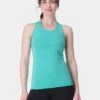 Sweaty Betty Athlete Seamless Gym Vest - Seaspray Ripple Blue Marl
