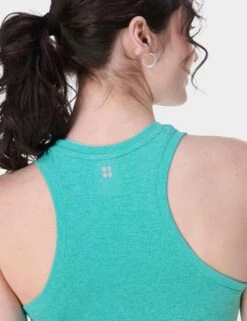 Sweaty Betty Athlete Seamless Gym Vest - Seaspray Ripple Blue Marl -The Sports Edit Store sweaty betty athlete seamless gym vest seaspray ripple blue sb6545 5