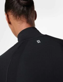 Sweaty Betty Athlete Seamless Half Zip Long Sleeve Top - Black 12 Sweaty Betty Athlete Seamless Half Zip Long Sleeve Top - Black -The Sports Edit Store sweaty betty athlete seamless half zip long sleeve top black sb6548 9
