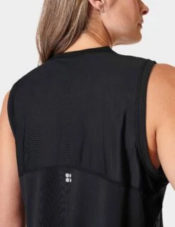 Sweaty Betty Breathe Easy Crop Muscle Vest - Black -The Sports Edit Store sweaty betty breathe easy crop muscle vest black sb9083 2