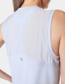 Sweaty Betty Breathe Easy Crop Muscle Vest - Salt Blue -The Sports Edit Store sweaty betty breathe easy crop muscle vest salt blue sb9083 5
