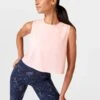 Sweaty Betty Breathe Easy Crop Muscle Vest - Sorbet Pink -The Sports Edit Store sweaty betty breathe easy crop muscle vest sorbet pink sb9083 1