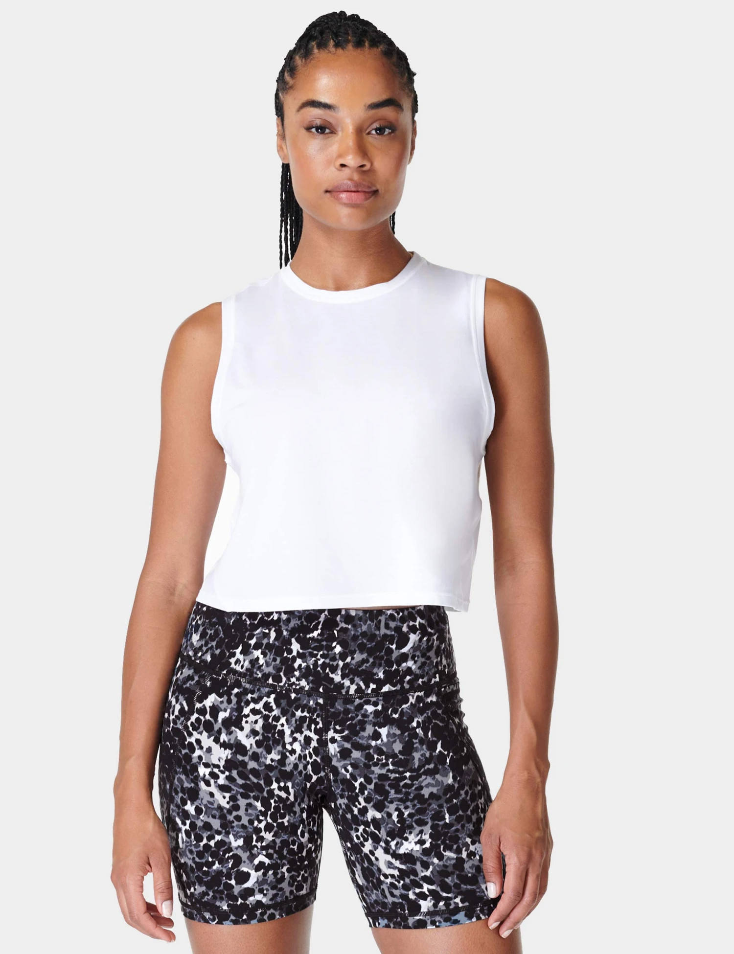 Sweaty Betty Breathe Easy Crop Muscle Vest - White 3 Sweaty Betty Breathe Easy Crop Muscle Vest - White