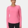 Sweaty Betty Breathe Easy Mesh Long Sleeve Top - Lollipop Pink -The Sports Edit Store sweaty betty breathe easy mesh ls top lollipop pink sb9911 7