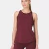 Sweaty Betty Breathe Easy Mesh Run Vest Top - Garnet Red -The Sports Edit Store sweaty betty breathe easy mesh run vest top garnet red sb9895 1