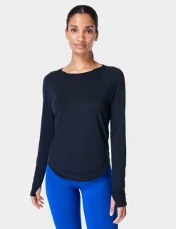 Sweaty Betty Breathe Easy Running Long Sleeve Top - Black