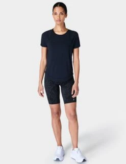 Sweaty Betty Breathe Easy Running T-Shirt - Black -The Sports Edit Store sweaty betty breathe easy running t shirt black sb9121 4