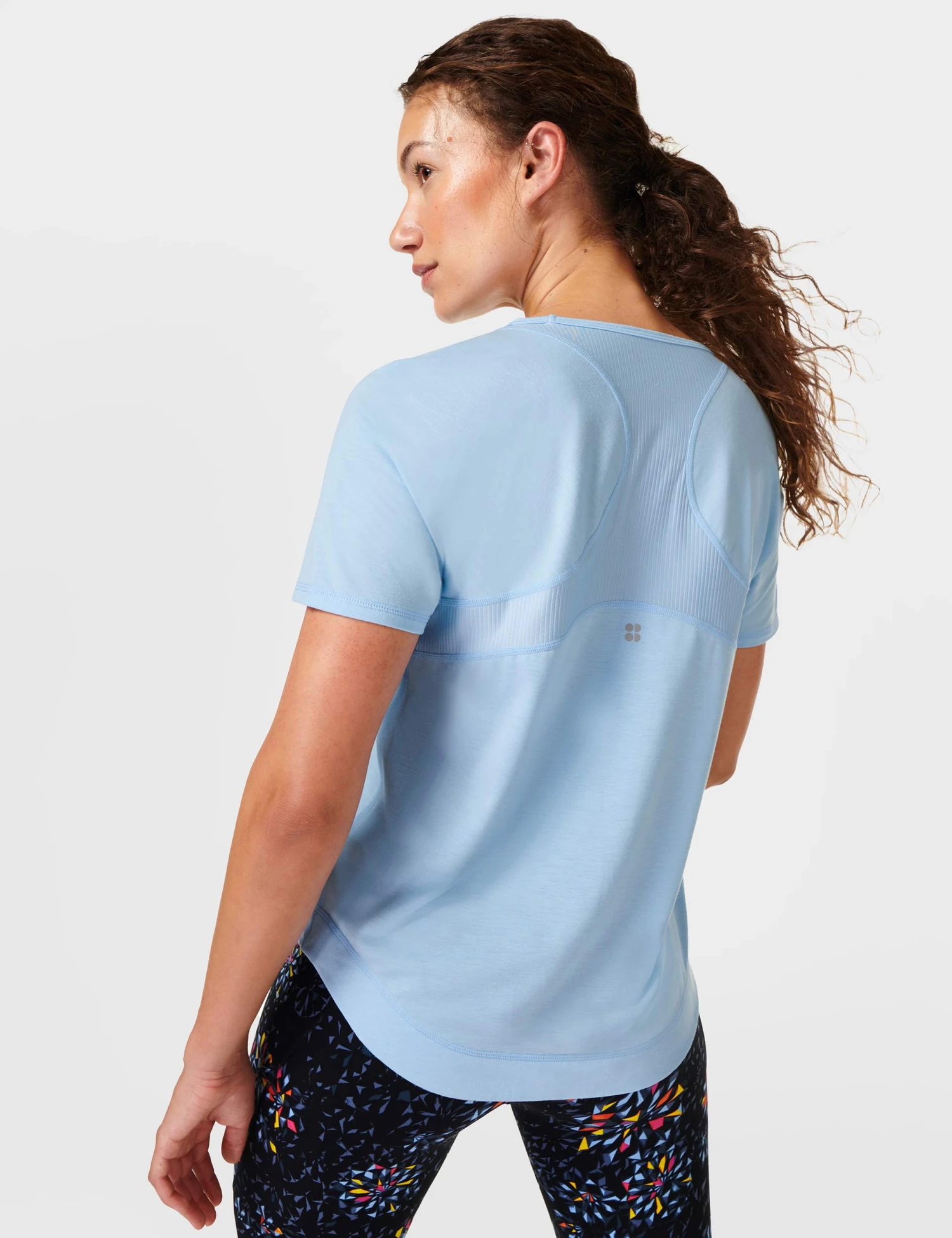 Sweaty Betty Breathe Easy Running T-Shirt - Filter Blue 4 Sweaty Betty Breathe Easy Running T-Shirt - Filter Blue - Image 2