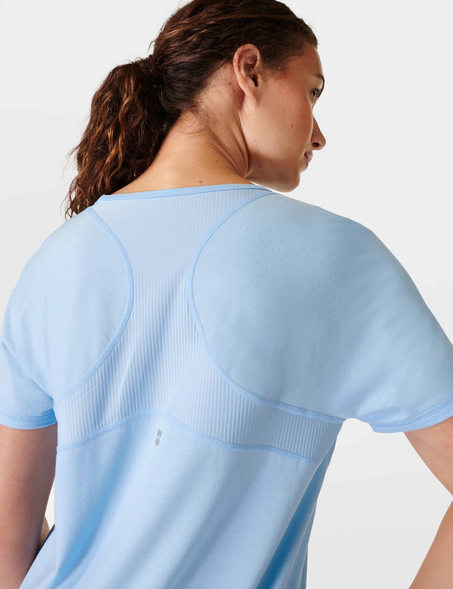 Sweaty Betty Breathe Easy Running T-Shirt - Filter Blue 5 Sweaty Betty Breathe Easy Running T-Shirt - Filter Blue - Image 3