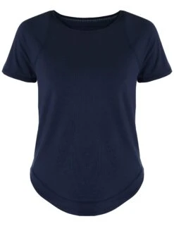Sweaty Betty Breathe Easy Running T-Shirt - Navy Blue -The Sports Edit Store sweaty betty breathe easy running t shirt navy blue sb9121 4