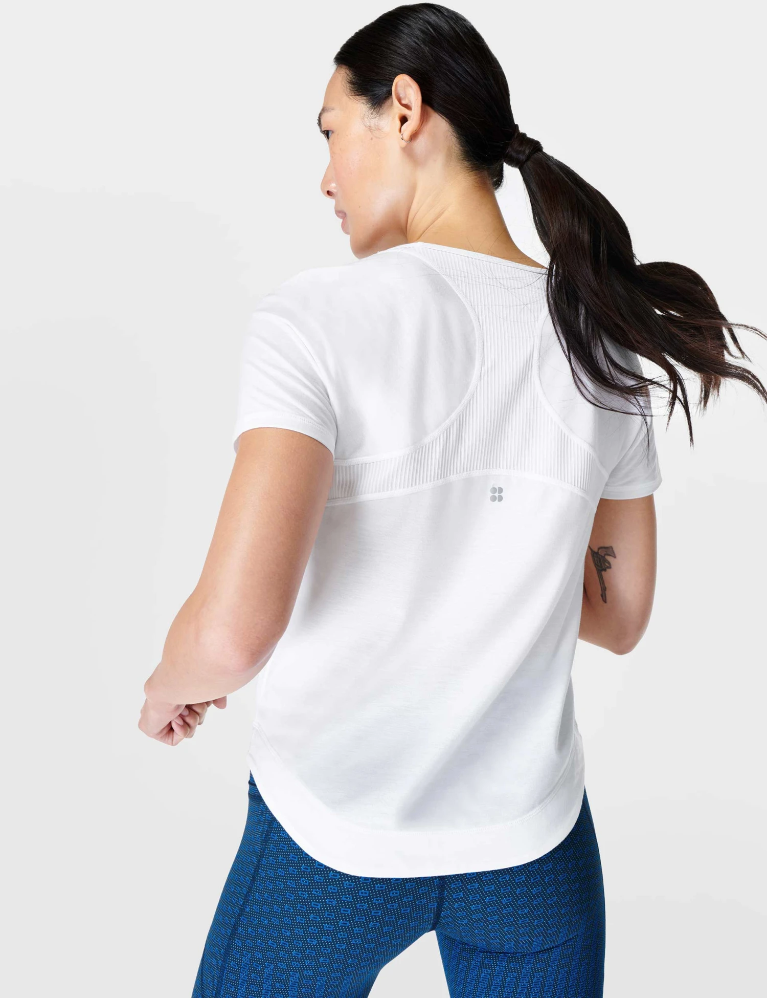 Sweaty Betty Breathe Easy Running T-Shirt - White 4 Sweaty Betty Breathe Easy Running T-Shirt - White - Image 2