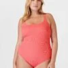 Sweaty Betty Capri Crinkled Scoop Neck Swimsuit - Coral Pink 1 Sweaty Betty Capri Crinkled Scoop Neck Swimsuit - Coral Pink -The Sports Edit Store sweaty betty capri crinkled scoop neck swimsuit coral pink sb9817 1