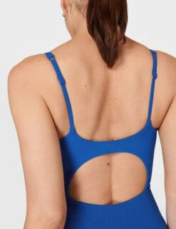 Sweaty Betty Capri Crinkled Scoop Neck Swimsuit - Lightning Blue -The Sports Edit Store sweaty betty capri crinkled scoop neck swimsuit lightning blue sb9817 3