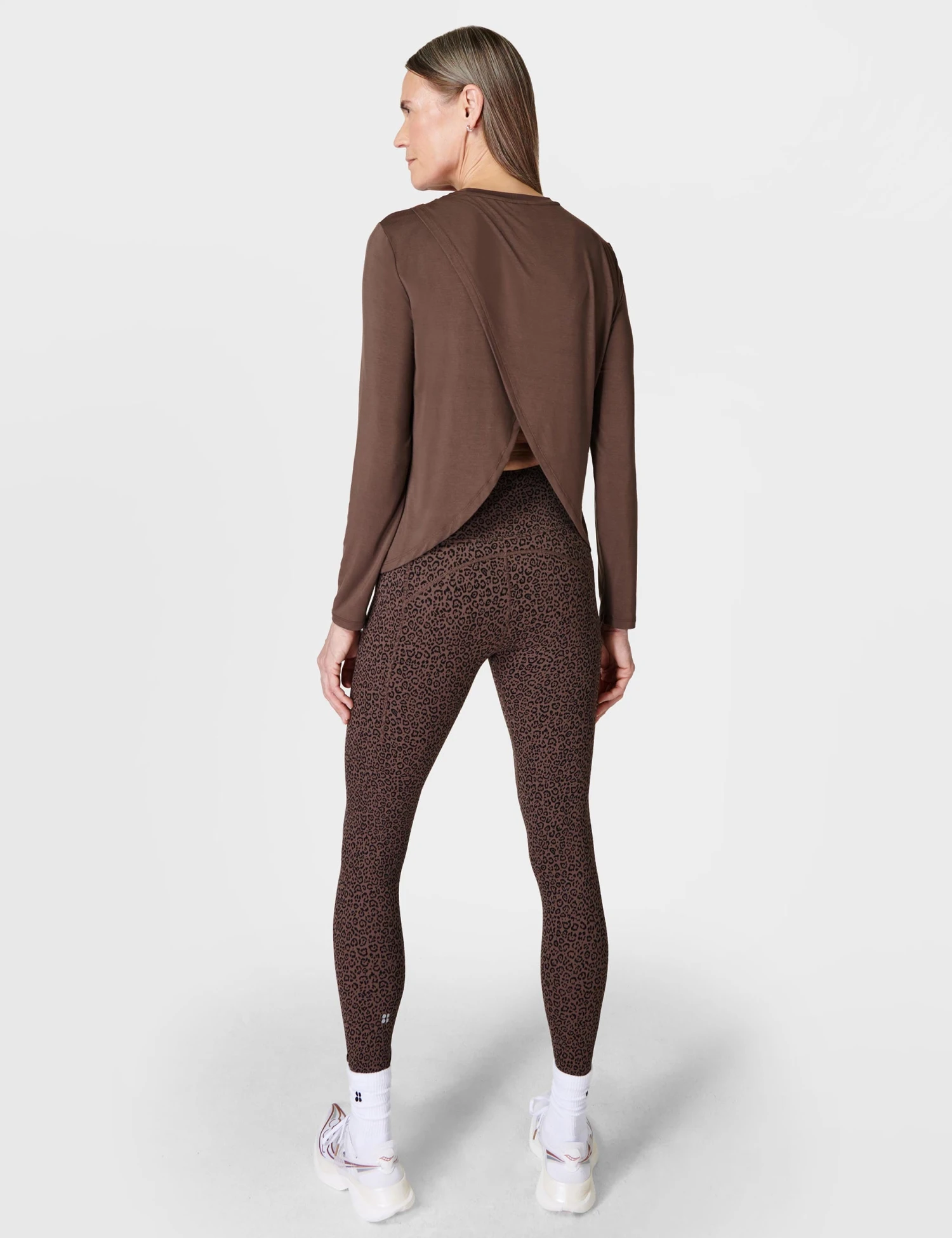 Sweaty Betty Drape Back Long Sleeve Top - Walnut Brown 7 Sweaty Betty Drape Back Long Sleeve Top - Walnut Brown - Image 5