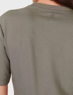 Sweaty Betty Easy Ruched T-Shirt Dress - Umbra Green -The Sports Edit Store sweaty betty easy ruched t shirt dress umbra green sb9928 4