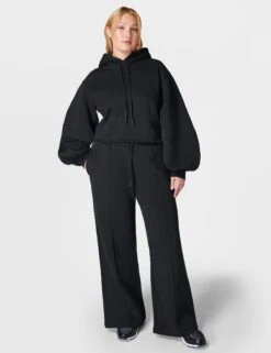 Sweaty Betty Elevated Studio Hoody - Black -The Sports Edit Store sweaty betty elevated studio hoody black sb9399 7