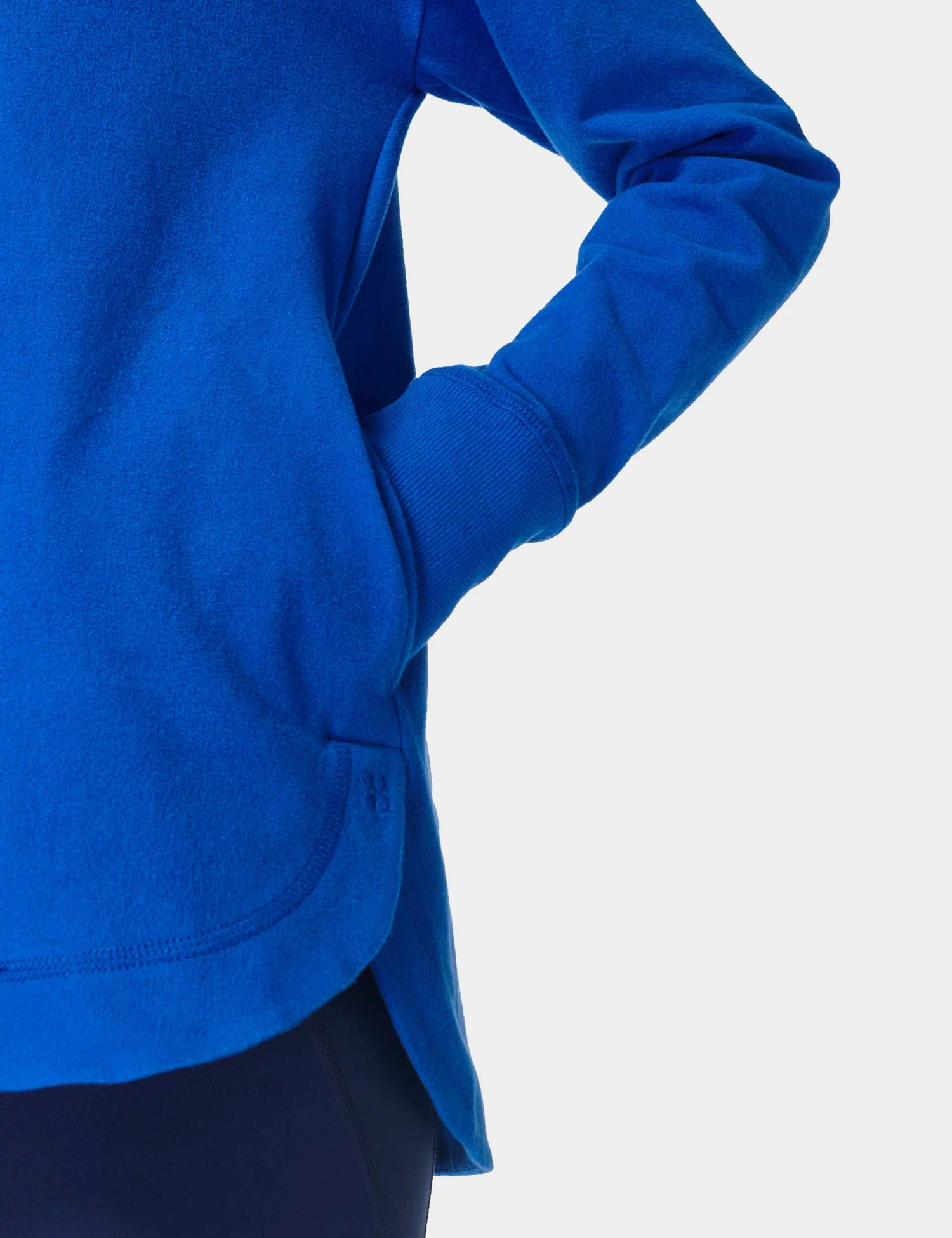 Sweaty Betty Escape Italian Fleece Hoody - Lightning Blue 6 Sweaty Betty Escape Italian Fleece Hoody - Lightning Blue - Image 4