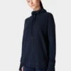 Sweaty Betty Escape Italian Fleece Hoody - Navy Blue -The Sports Edit Store sweaty betty escape italian fleece hoody navy blue sb6426 1