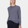 Sweaty Betty Essential Long Sleeve T-Shirt - Navy Blue White Stripe -The Sports Edit Store sweaty betty essential ls t shirt navy blue white stripe sb9690 1