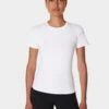 Sweaty Betty Essential Sculpt Short Sleeve Top - White
