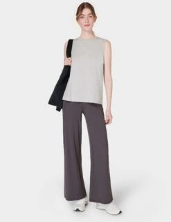 Sweaty Betty Essential Sleeveless Vest - Light Grey Marl -The Sports Edit Store sweaty betty essential sleeveless vest light grey marl sb9699b 0r4 6