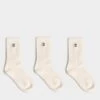 Sweaty Betty Essentials Crew Socks 3 Pack - Creme Beige -The Sports Edit Store sweaty betty essentials crew socks 3 pack creme beige sb10042 1