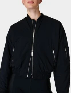 Sweaty Betty Explorer Bomber Jacket - Black -The Sports Edit Store sweaty betty explorer bomber jacket black sb9608 6